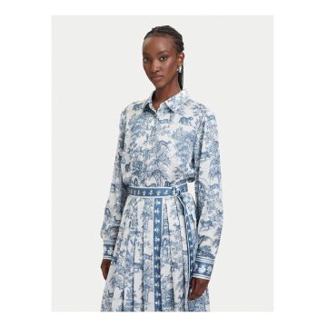 Camasa dama -  albastru - material placut - maneci lungi