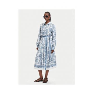 Camasa dama -  albastru - material placut - maneci lungi