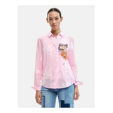 Camasa dama -  multicolor - bumbac - maneca lunga - casual