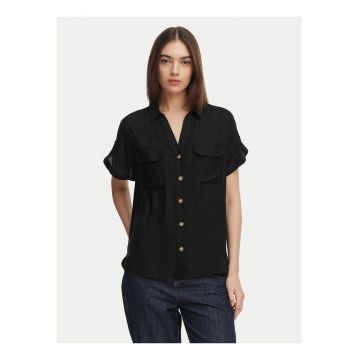 Camasa dama -  neagra - viscoza - croiala regulara - maneca scurta