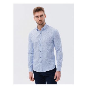 Camasa din amestec de bumbac cu model -