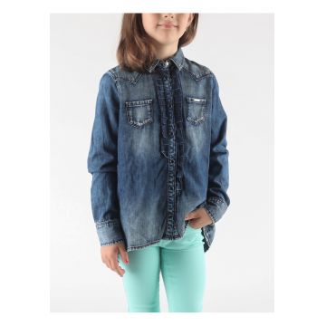 Camasa din chambray cu aspect uzat Cosima -