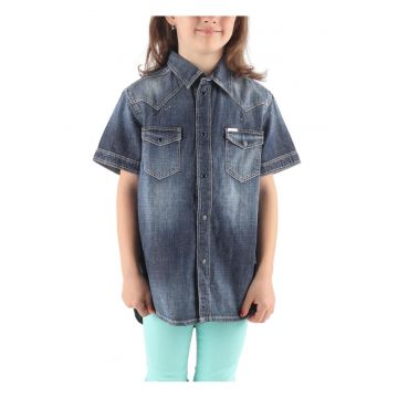 Camasa din denim cu maneca scurta