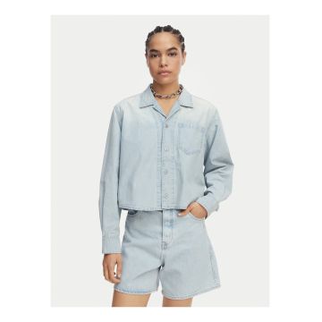 Camasa din denim pentru femei - G-Star Raw - albastru - bumbac - croiala lejera - maneca lunga