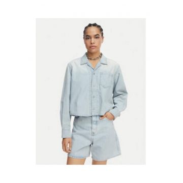 Camasa din denim pentru femei - G-Star Raw - albastru - bumbac - croiala lejera - maneca lunga