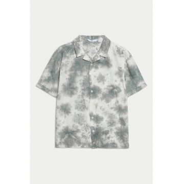 Camasa lejera cu model tie-dye - Gri deschis