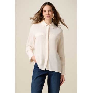 Camasa regular-fit cu nasturi - Alb