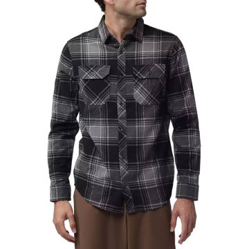 Camasa regular fit din amestec de bumbac cu doua buzunare frontale