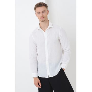Camasa regular fit din in - Alb