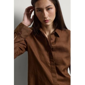 Camasa regular fit din in - Maro