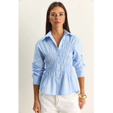 Camasi dama -  camasa regular fit - albastru deschis - bumbac - maneca lunga