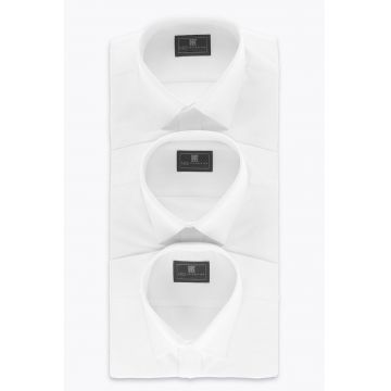 Set de camasi tailored fit- 3 piese - Alb