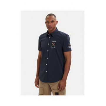 Camasa barbati -  alb-albastru - bumbac - maneca lunga - casual -