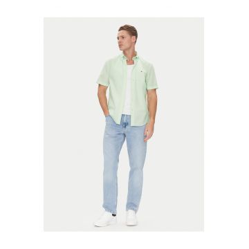 Camasa barbati  culoare verde - bumbac