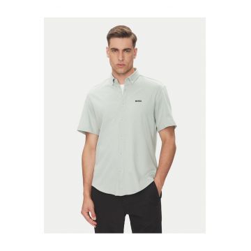 Camasa barbati  culoare verde - bumbac