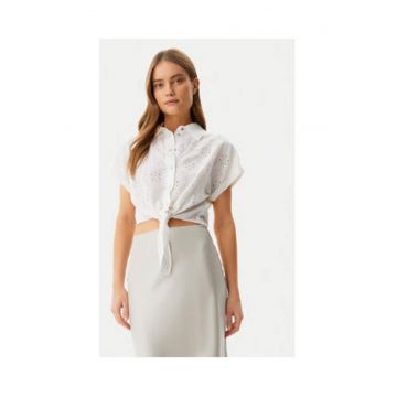 Camasa crop din Lyocell -