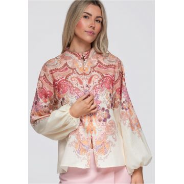 Camasa dama cu si maneci lungi - croi lejer OW-SH-E0062 - Galben