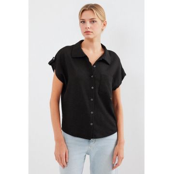 Camasa dama HiCCUP BDART - jerseu - maneca scurta - negru