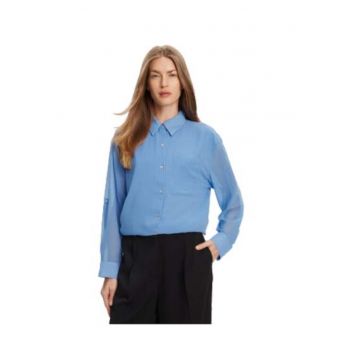 Camasa dama -  poliester - albastru -