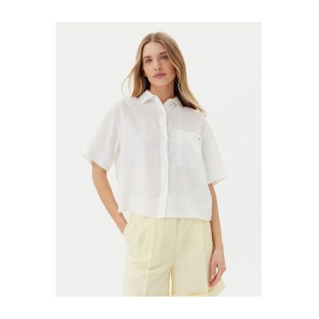 Camasa de dama  alb - cu maneca scurta
