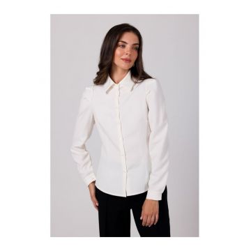 Camasa de dama cu maneca lunga  Annamue B277 crem - Alb