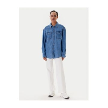 Camasa din denim pentru femei  albastru