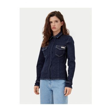 Camasa din denim pentru femei  bleumarin