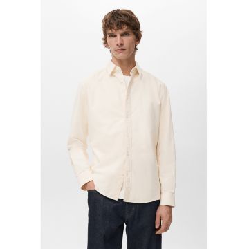 Camasa Oxford din bumbac - Bej deschis