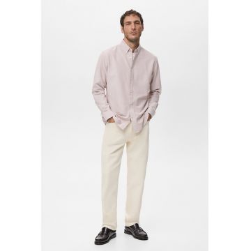Camasa Oxford din bumbac - Piersica