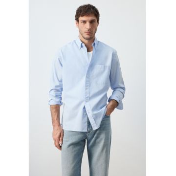 Camasa regular-fit cu dungi - Alb/Albastru