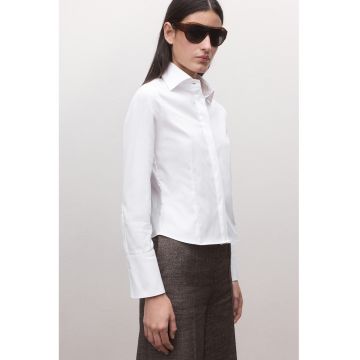Camasa regular fit cu guler clasic - Alb optic