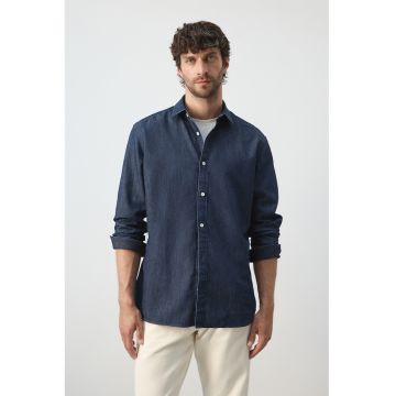 Camasa regular-fit din amestec de in