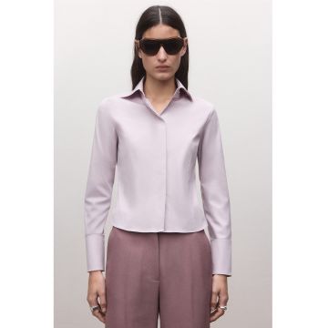 Camasa slim fit cu inchidere ascunsa - Lila