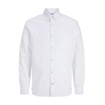 Camasa barbati - din bumbac - Regular fit - JJOXFORD - Alb -