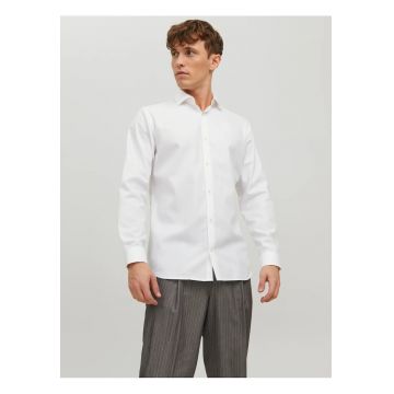Camasa barbati non-iron - din bumbac organic - Slim Fit - JPRBLAPARKER - Alb -