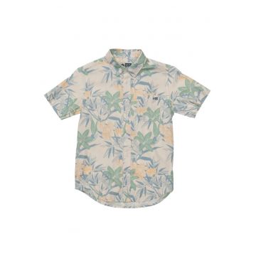Camasa cu maneca scurta si model floral - 128-140 CM
