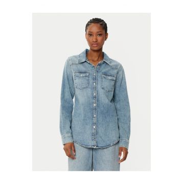 Camasa din denim pentru femei  albastru -