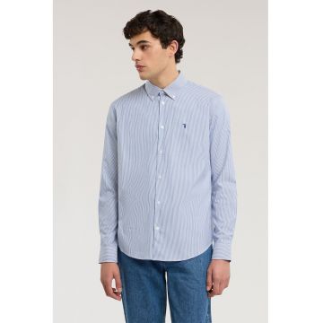 Camasa Oxford cu dungi - Alb/Albastru deschis