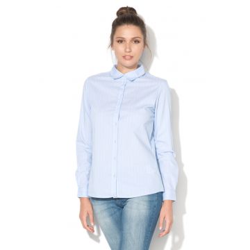 Camasa regular fit cu guler ascutit Mio - Albastru deschis