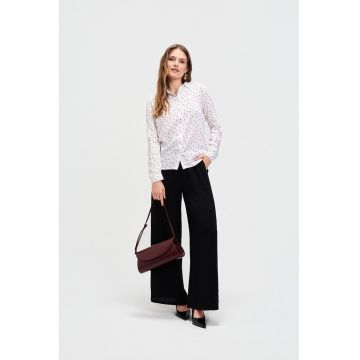 Camasa regular fit cu model - Rosu/Alb