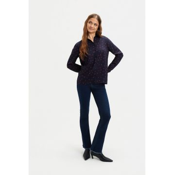 Camasa regular fit cu model - Rosu/Albastru ultramarin