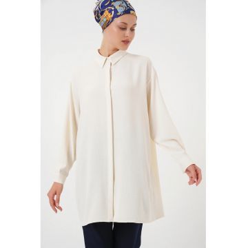 Camasa  Relaxed Fit - Fildes Natural - Textil