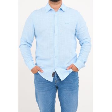 Camasa slim fit cu guler clasic - Albastru deschis