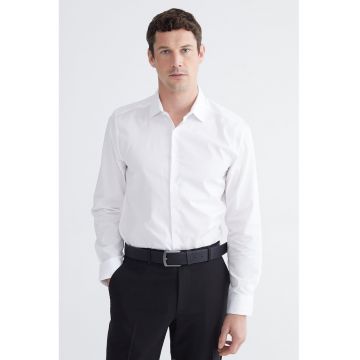 Camasa slim fit de bumbac - Alb optic