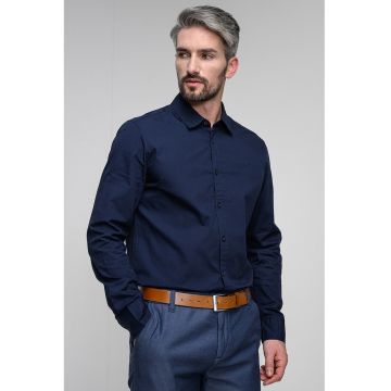 Camasa slim fit din bumbac Canton - Albastru ultramarin