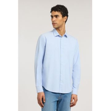 Camasa uni de bumbac - Albastru pastel
