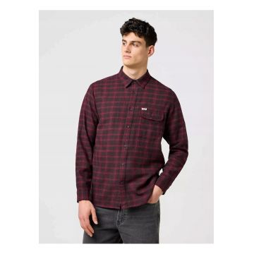 Camasa Flanel -  1 Pkt - Material 100% Bumbac - Croi Regular Fit - Inchidere Nasturi - Rosu