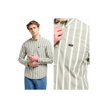 Camasa Pentru Barbati - Verde - Button Down - Material 100% Bumbac - Croiala Regular Fit - Inchidere Nasturi - Verde